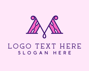Skin Care - Stylish Feminine Company Letter M logo design