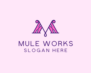 Stylish Feminine Company Letter M logo design