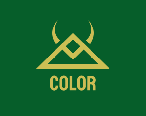 Golden - Gold Triangle Horns logo design