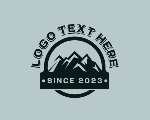 Hiker - Mountain Peak Hiking logo design