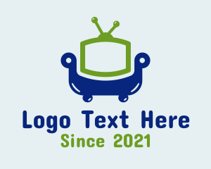 Tv - Tech Television Armchair logo design