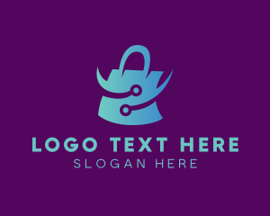 Shopping - Online Shopping Bag logo design