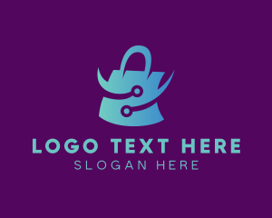 Online Shopping Bag  Logo