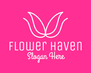 Minimalist Flower Bud logo design