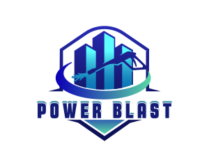 Building Power Cleaner Shield logo design