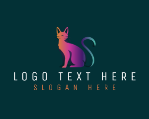 Gradient - Digital Feline Cat logo design