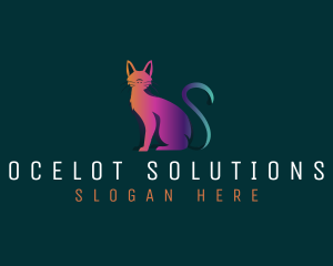 Digital Feline Cat logo design