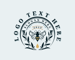 Plant - Organic Honey Bee logo design