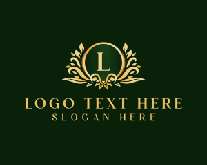 Furniture - Ornament Floral Wreath logo design