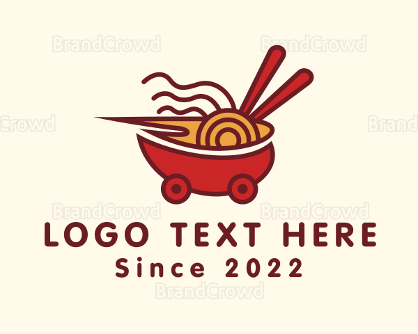 Ramen Bowl Food Delivery Logo