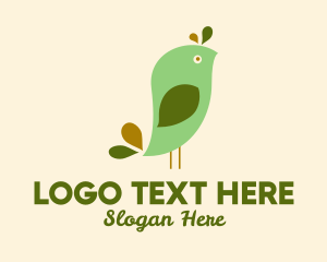 Avian - Cute Sparrow Bird logo design