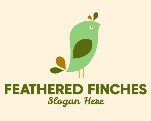 Cute Sparrow Bird  logo design