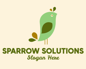 Cute Sparrow Bird  logo design