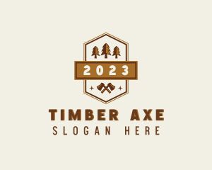 Axe Carpentry Woodwork logo design