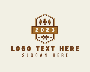 Woodworking - Axe Carpentry Woodwork logo design