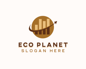 Analytics Graph Planet logo design