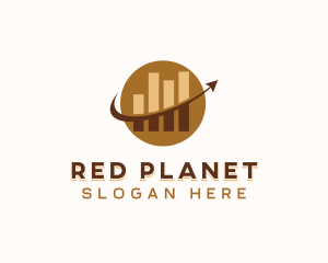 Analytics Graph Planet logo design