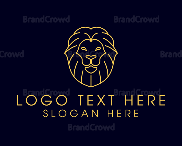 Wild Lion Animal Logo