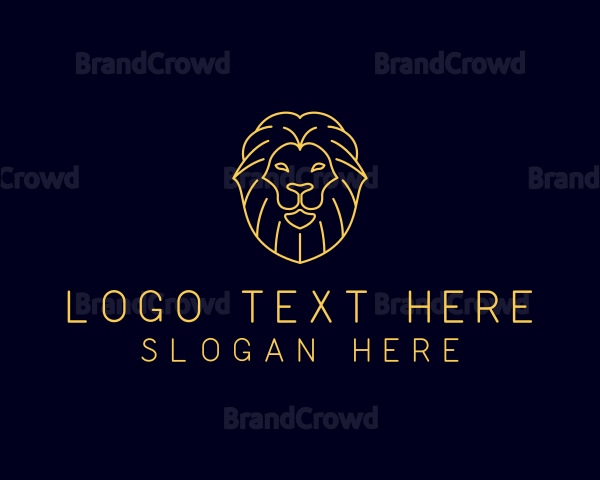 Wild Lion Animal Logo