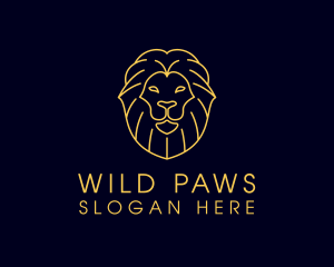 Wild Lion Animal logo design