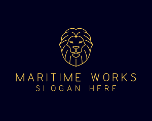 Wild Lion Animal Logo