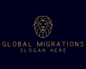 Wild Lion Animal logo design