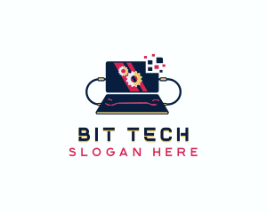 Laptop Tech Programming logo design