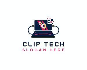 Laptop Tech Programming logo design