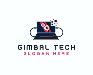 Laptop Tech Programming logo design