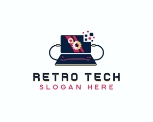 Laptop Tech Programming logo design