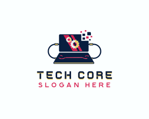 Laptop Tech Programming logo design