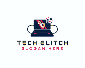 Laptop Tech Programming logo design