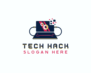 Laptop Tech Programming logo design