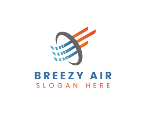 HVAC Air Cooling Heating logo design