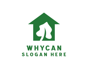 White - Leaf House Realty logo design