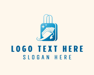 Online Shopping - Book Shopping Bag logo design