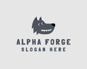 Canine Alpha Wolf logo design