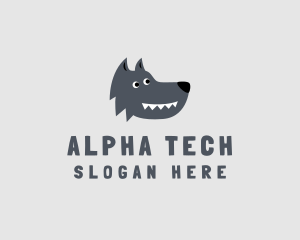 Canine Alpha Wolf logo design