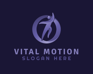 Active - Gradient Human Physical Fitness logo design