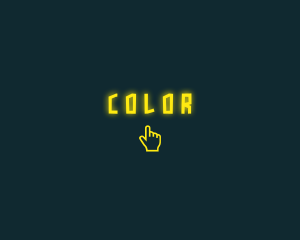 Cyberspace - Yellow Click Wordmark logo design