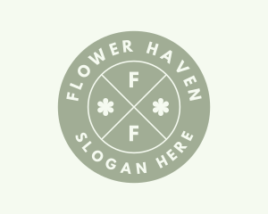 Flower Business Badge logo design