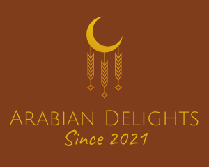 Arabic - Ramadan Moon Decoration logo design