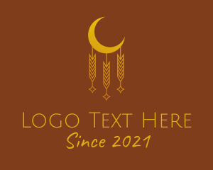 Arabic - Ramadan Moon Decoration logo design