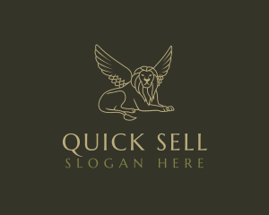 Luxurious Winged Lion Logo