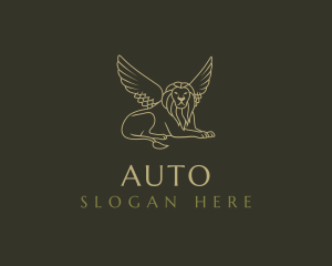 Luxurious Winged Lion Logo