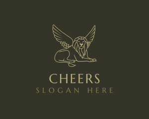 Luxurious Winged Lion Logo