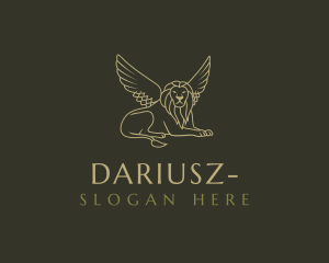 Luxurious Winged Lion Logo