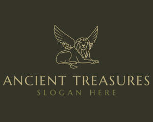 Luxurious Winged Lion logo design