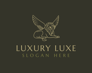 Luxurious Winged Lion logo design