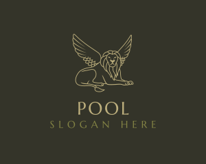 Outline - Luxurious Winged Lion logo design